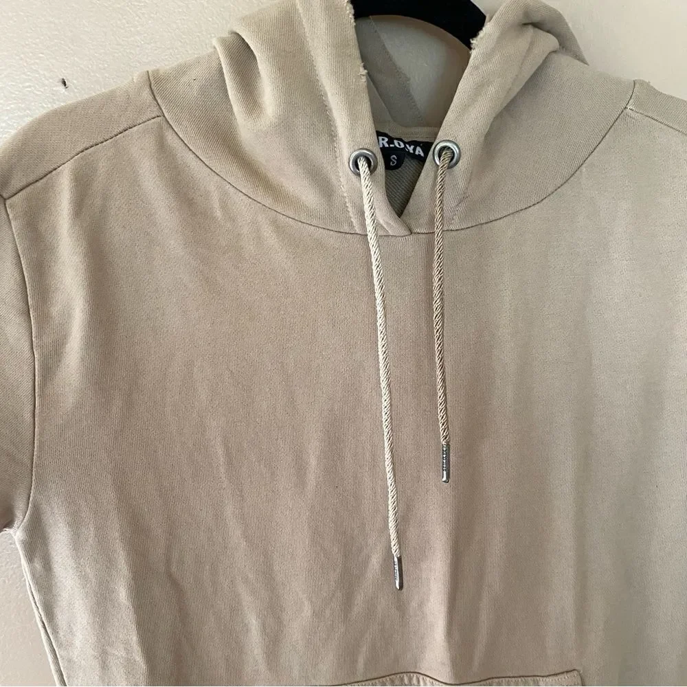 SER.O.YA Rory dress tan hooded mini tunic hoodie Revolve NWOT Sz S